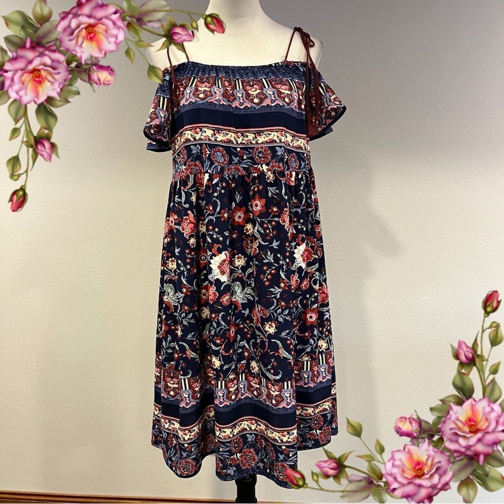 Knox rose floral open shoulder‎ mini dress
